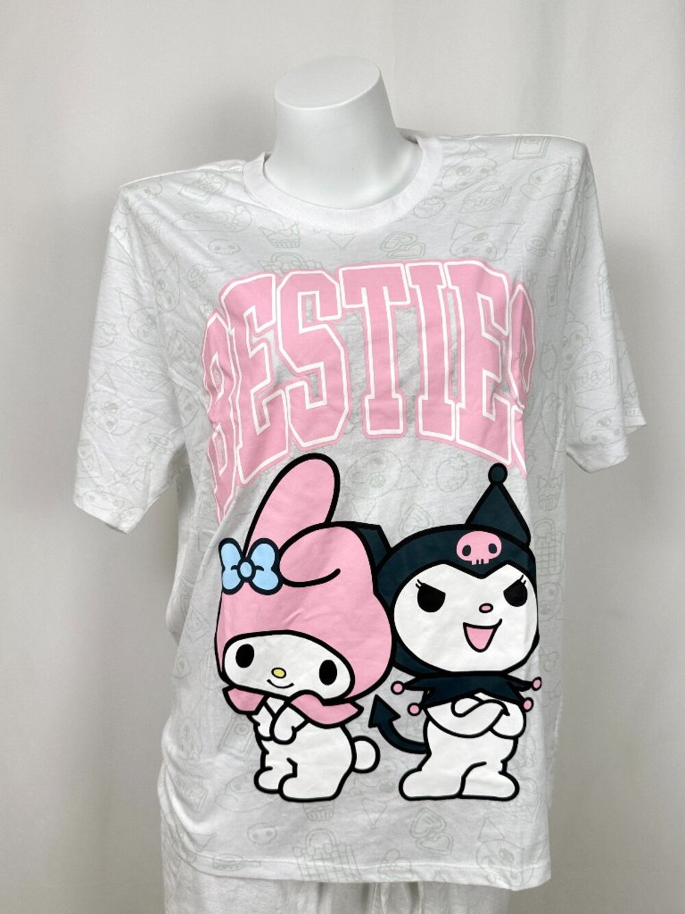 Melody Kuromi Graphic Tee Shirt Womens XL All Over Print Top